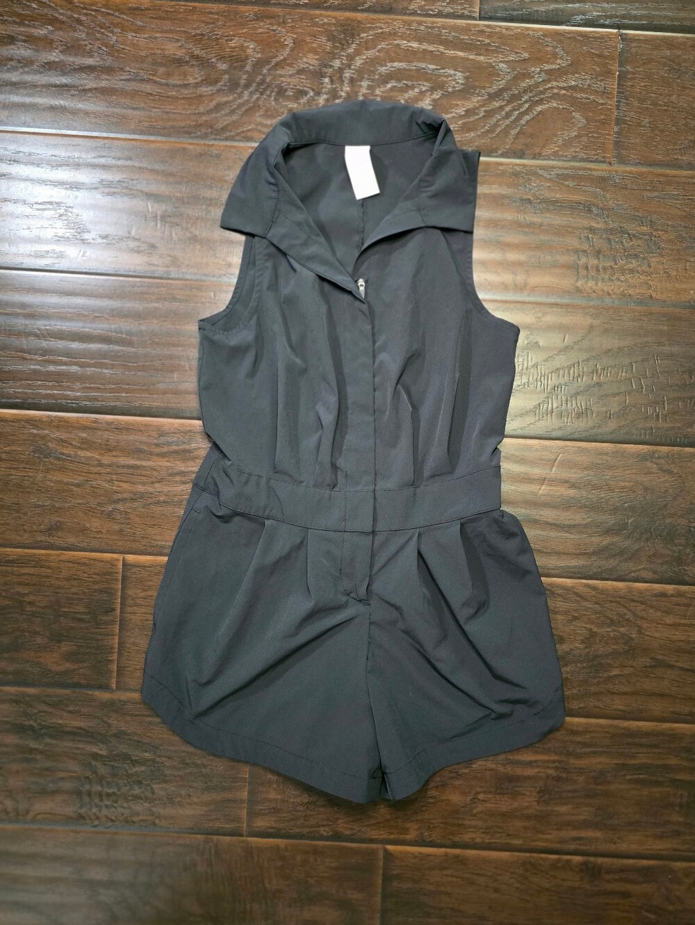 Avia Womens Black FeatherStretch Athleisure Collared Shorts Romper XS
